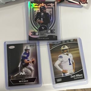 NY JETS ZACH WILSON RC COLLEGE LOT!! 1st rookies Silver crusade prizm psa 10s??